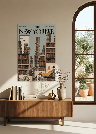 Akustikbillede med The NewYorker-motiv nr. 69 – i spisestuen