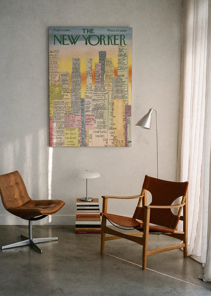 Akustikbillede med The NewYorker-motiv nr. 70 – i lyst rum