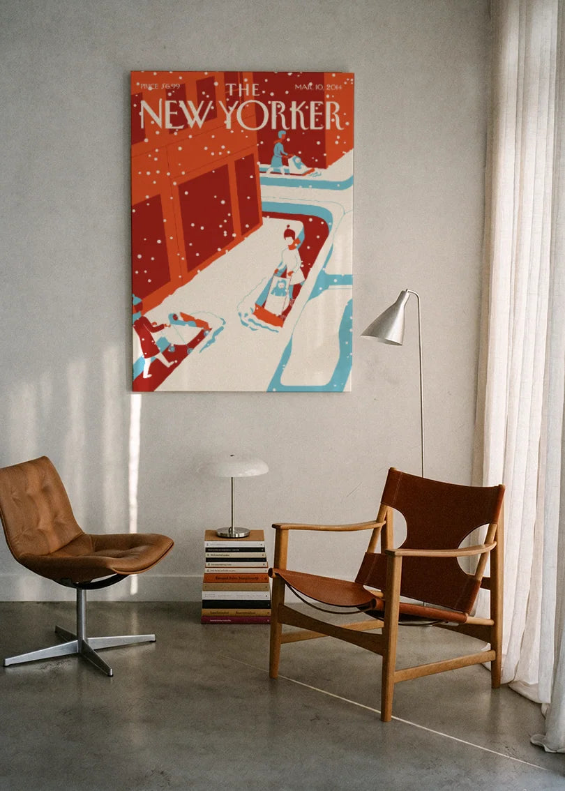 Akustikbillede med The NewYorker-motiv nr. 72 – i lyst rum