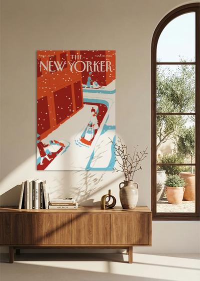Akustikbillede med The NewYorker-motiv nr. 72 – i spisestuen