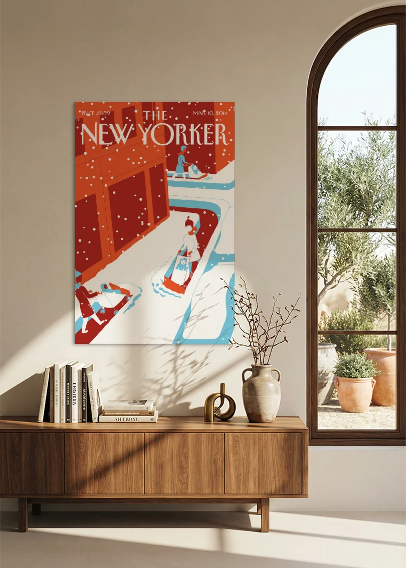 Akustikbillede med The NewYorker-motiv nr. 72 – i spisestuen