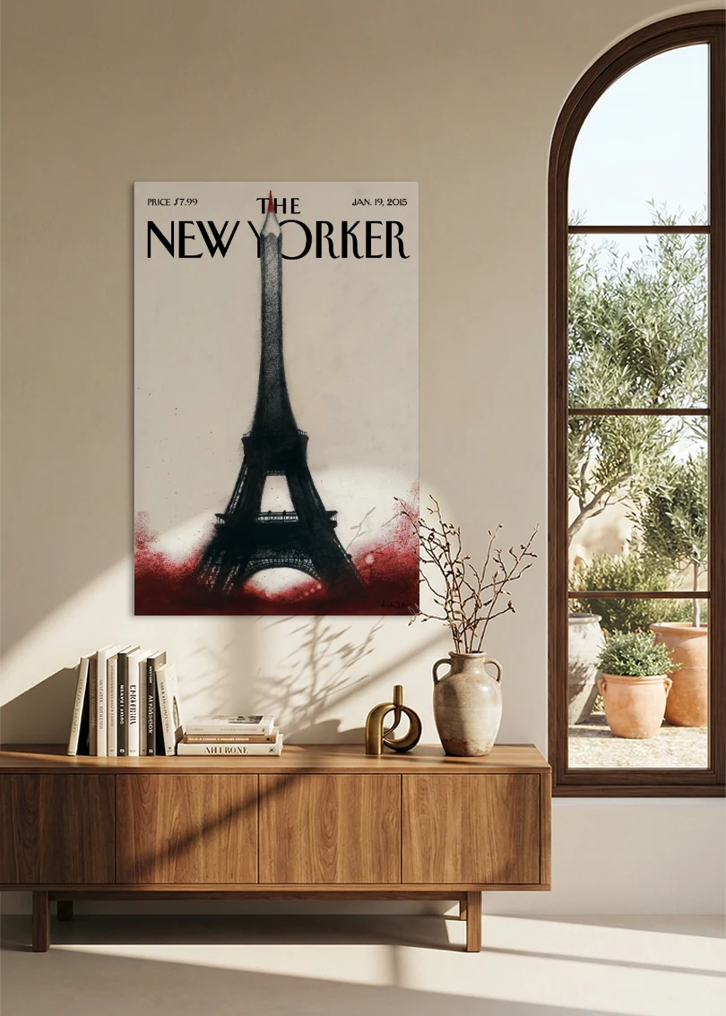 Akustikbillede med The NewYorker-motiv nr. 73 – i spisestuen