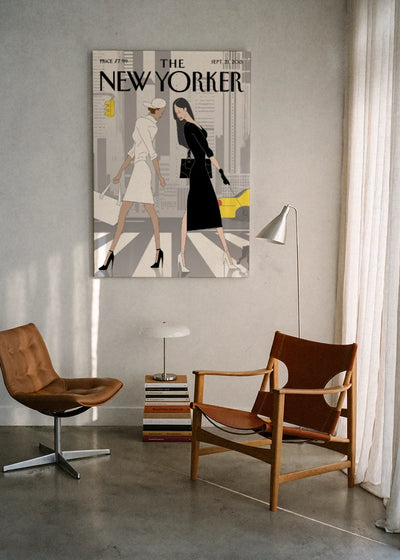Akustikbillede med The NewYorker-motiv nr. 80 – i lyst rum