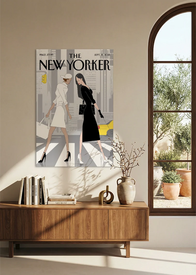 Akustikbillede med The NewYorker-motiv nr. 80 – i spisestuen