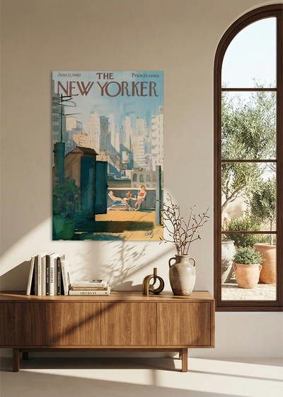 Akustikbillede med The NewYorker-motiv nr. 81 – i spisestuen