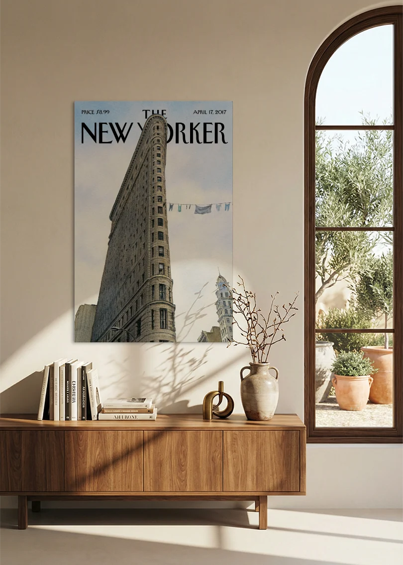 Akustikbillede med The NewYorker-motiv nr. 82 – i spisestuen