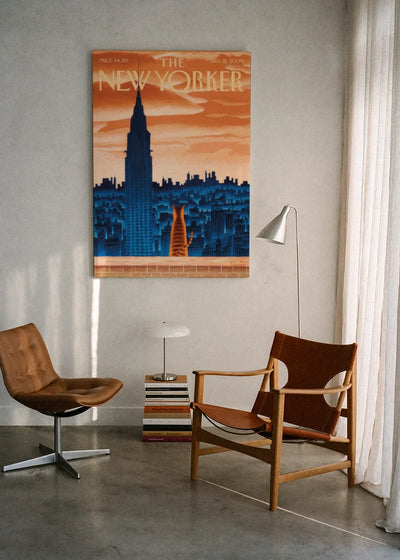Akustikbillede med The NewYorker-motiv nr. 76 – i lyst rum