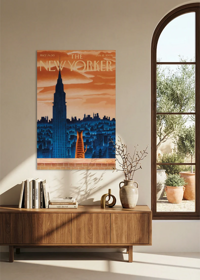 Akustikbillede med The NewYorker-motiv nr. 76 – i spisestuen