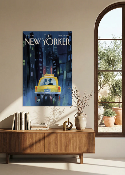 Akustikbillede med The NewYorker-motiv nr. 86 – i spisestuen