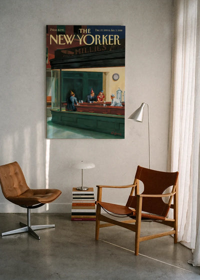 Akustikbillede med The NewYorker-motiv nr. 1 – i lyst rum