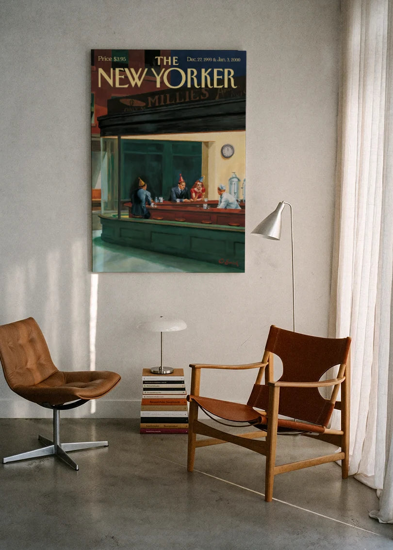 Akustikbillede med The NewYorker-motiv nr. 1 – i lyst rum