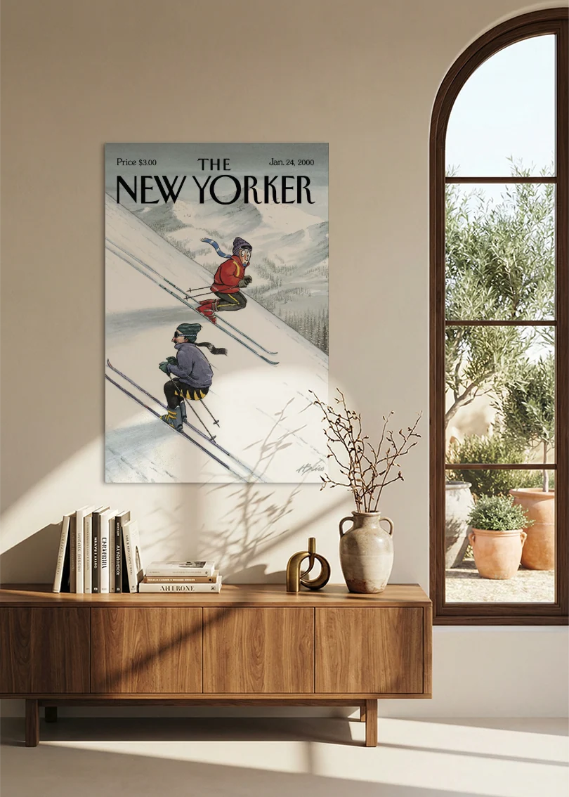 Akustikbillede med The NewYorker-motiv nr. 89 – i spisestuen