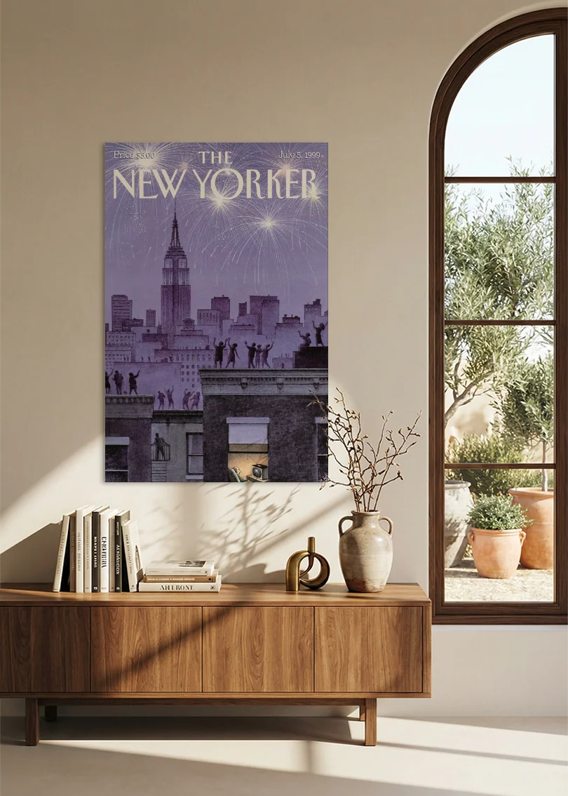 Akustikbillede med The NewYorker-motiv nr. 90 – i spisestuen