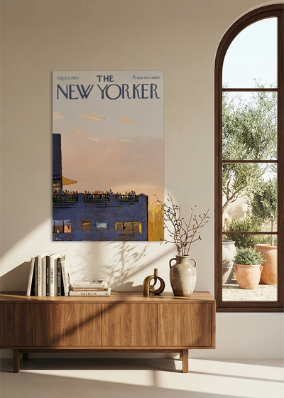 Akustikbillede med The NewYorker-motiv nr. 95 – i spisestuen
