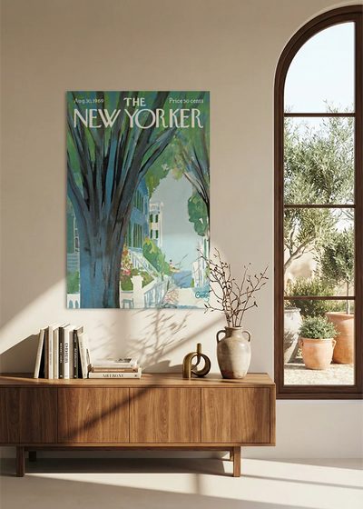 Akustikbillede med The NewYorker-motiv nr. 96 – i spisestuen