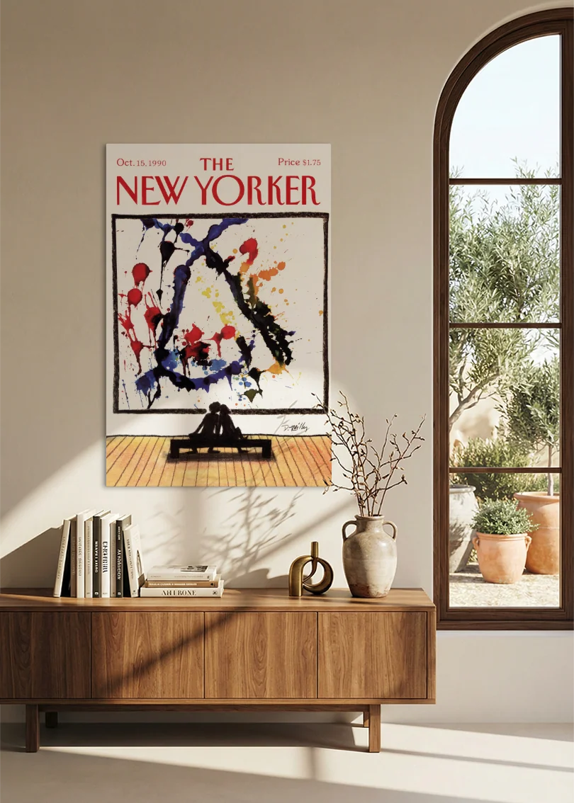 Akustikbillede med The NewYorker-motiv nr. 102 – i spisestuen