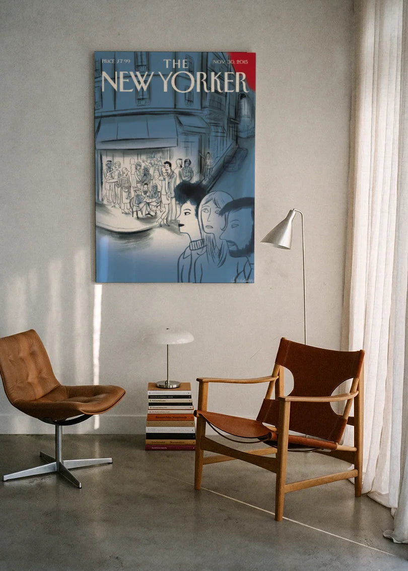Akustikbillede med The NewYorker-motiv nr. 104 – i lyst rum