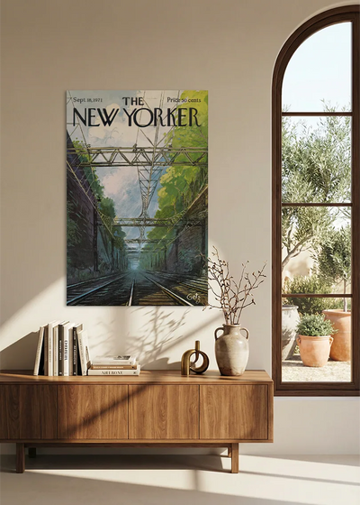 Akustikbillede med The NewYorker-motiv nr. 106 – i spisestuen