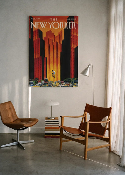 Akustikbillede med The NewYorker-motiv nr. 3 – i lyst rum