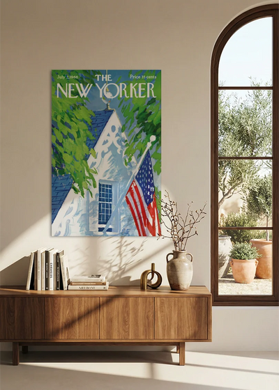 Akustikbillede med The NewYorker-motiv nr. 107 – i spisestuen