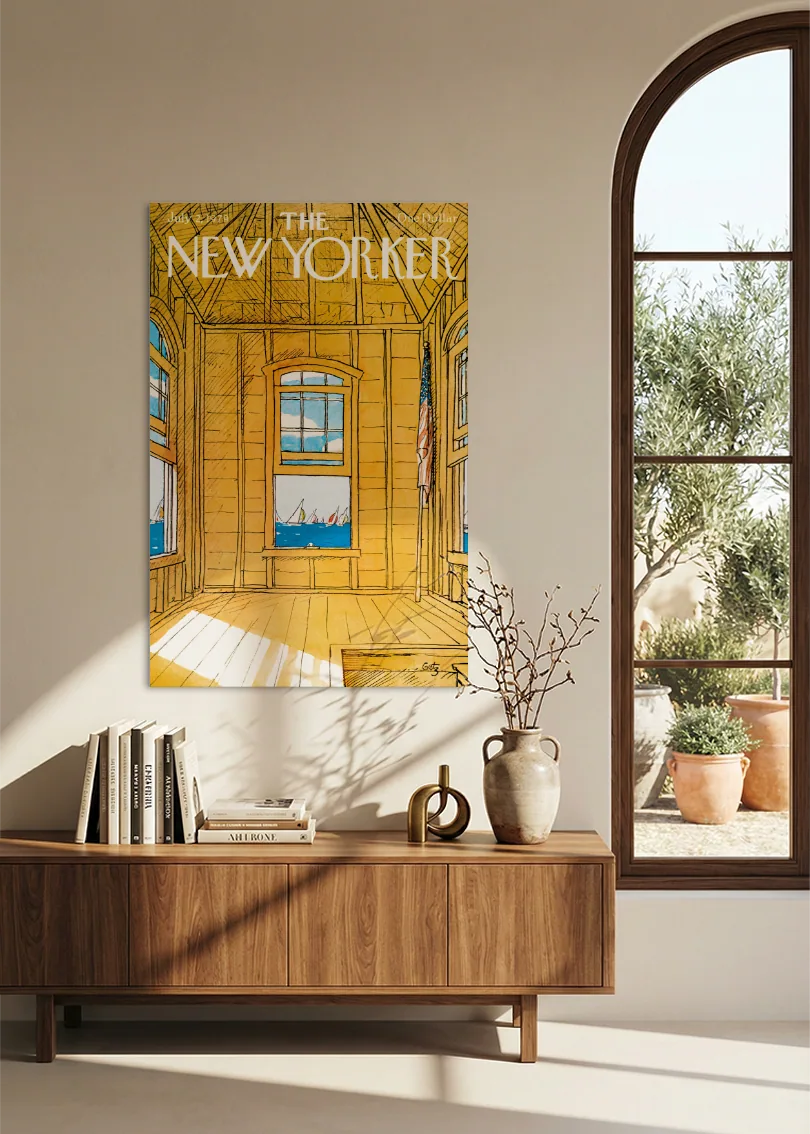 Akustikbillede med The NewYorker-motiv nr. 109 – i spisestuen