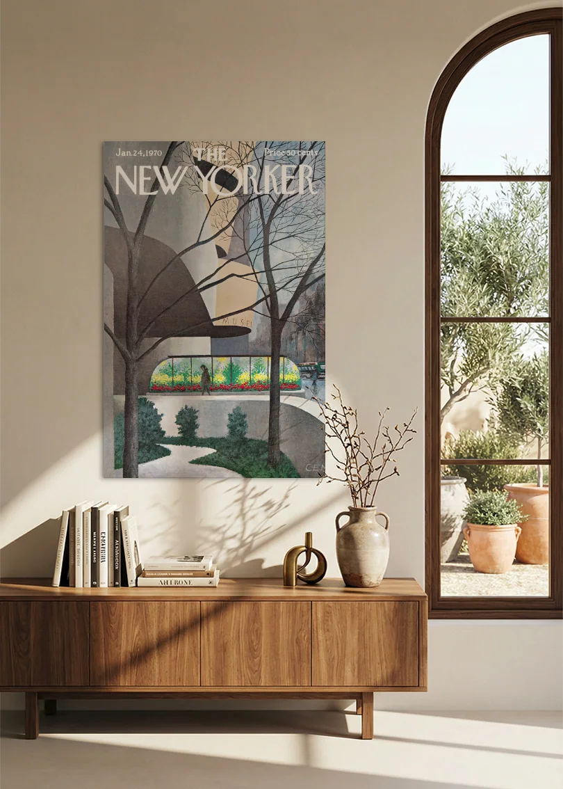 Akustikbillede med The NewYorker-motiv nr. 110 – i spisestuen
