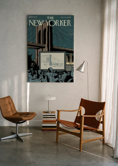 Akustikbillede med The NewYorker-motiv nr. 111 – i lyst rum