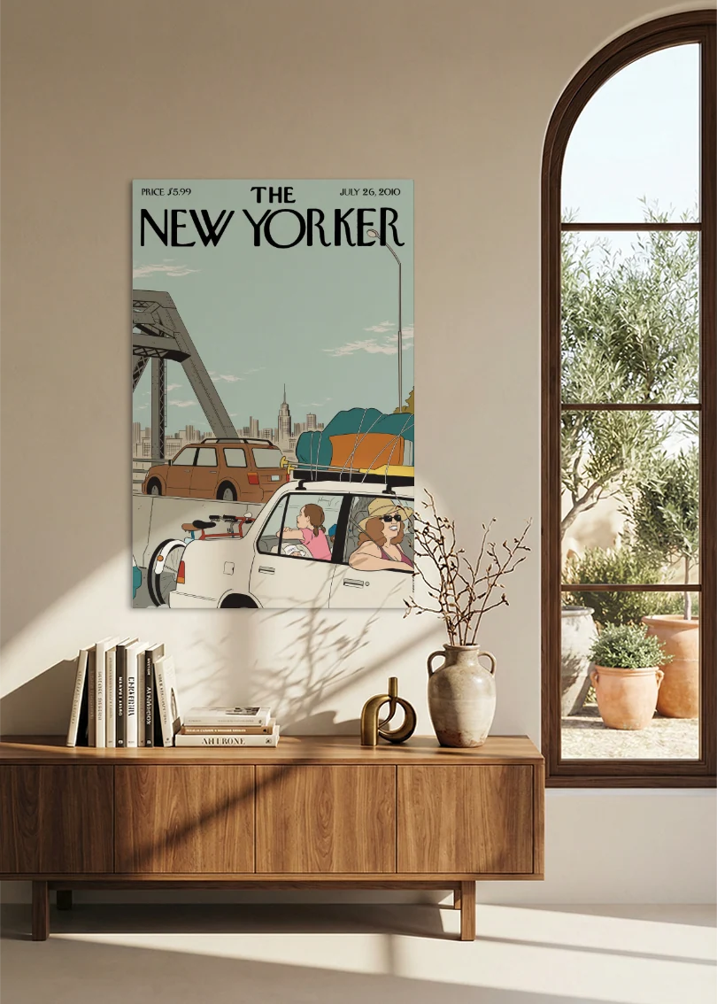 Akustikbillede med The NewYorker-motiv nr. 112 – i spisestuen