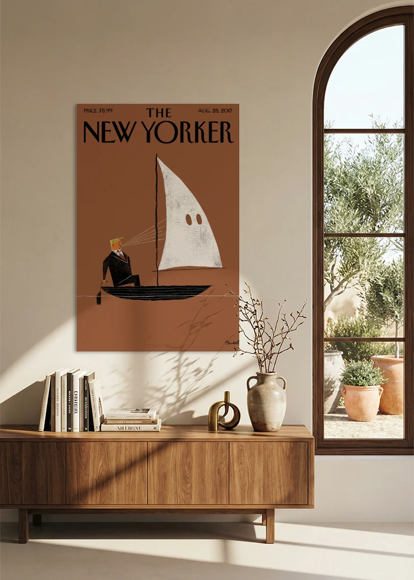 Akustikbillede med The NewYorker-motiv nr. 113 – i spisestuen