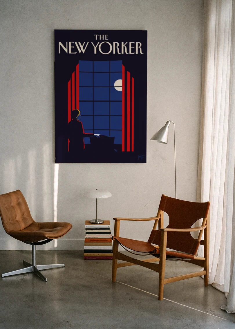 Akustikbillede med The NewYorker-motiv nr. 114 – i lyst rum