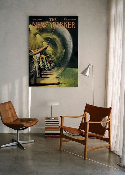 Akustikbillede med The NewYorker-motiv nr. 117 – i lyst rum
