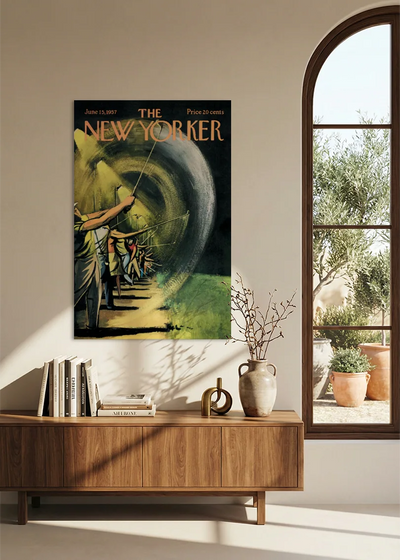 Akustikbillede med The NewYorker-motiv nr. 117 – i spisestuen