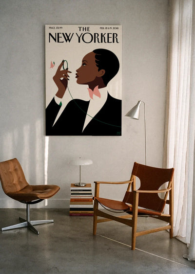 Akustikbillede med The NewYorker-motiv nr. 119 – i lyst rum