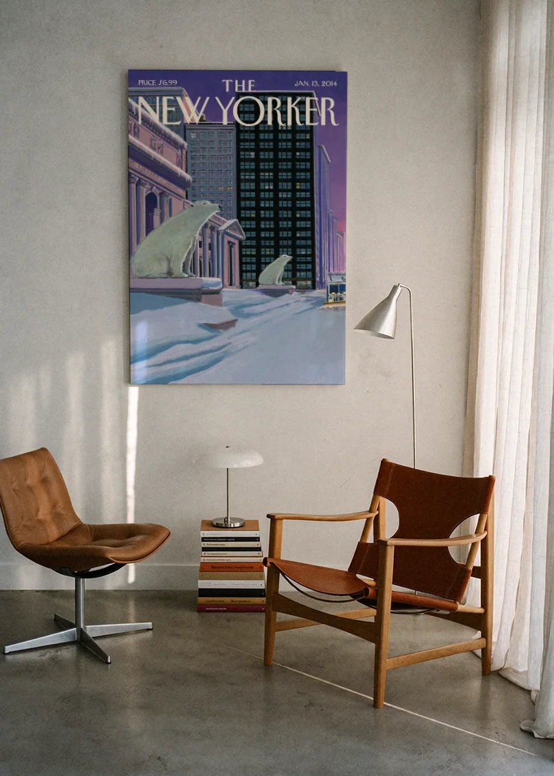 Akustikbillede med The NewYorker-motiv nr. 124 – i lyst rum