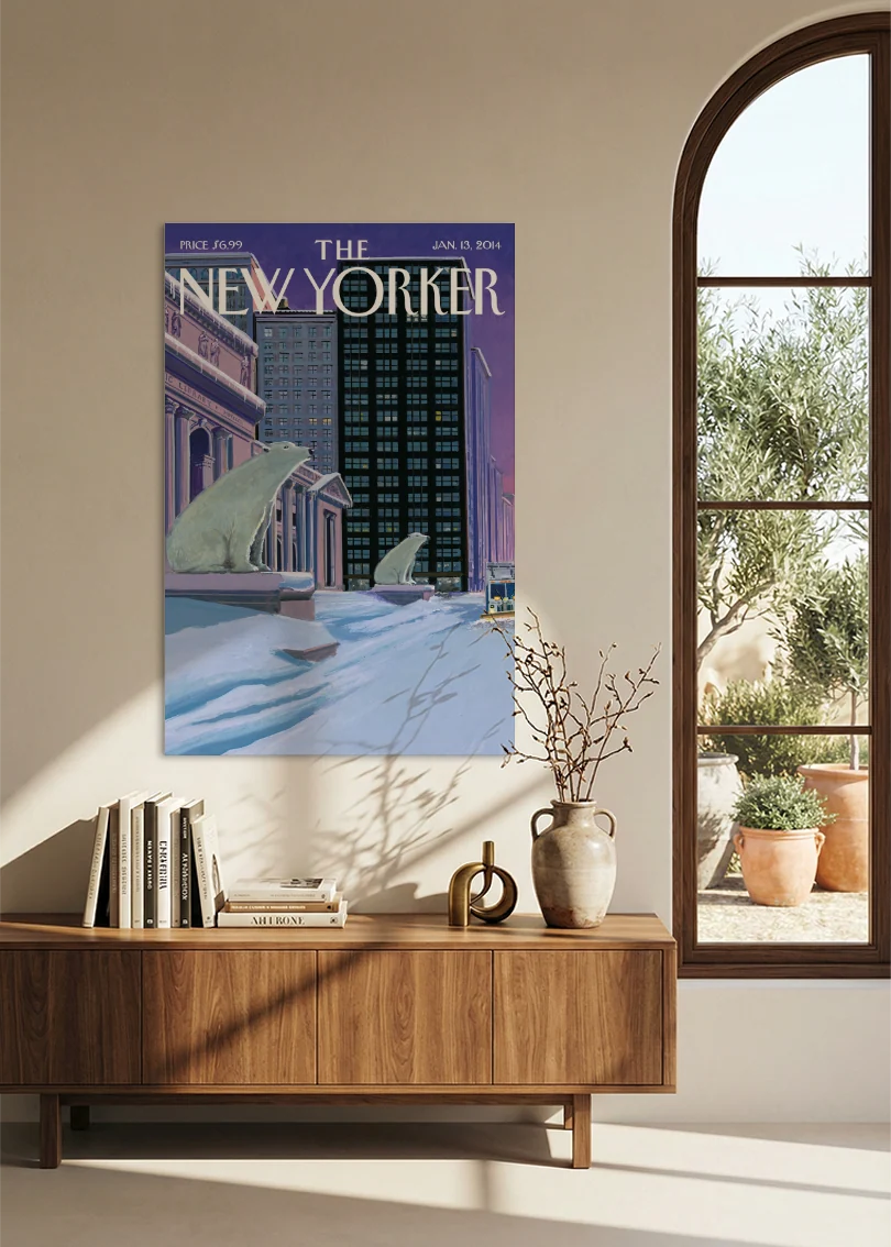 Akustikbillede med The NewYorker-motiv nr. 124 – i spisestuen