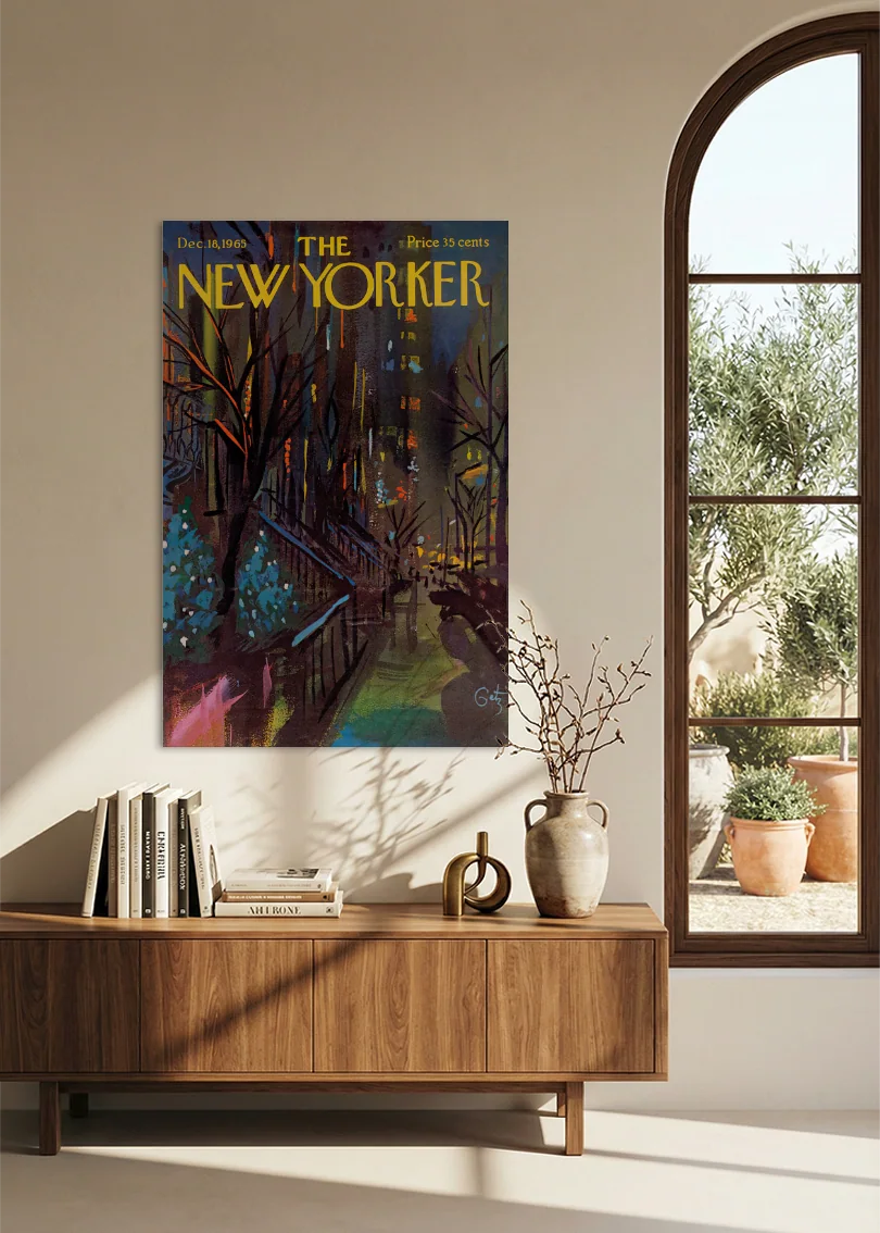 Akustikbillede med The NewYorker-motiv nr. 126 – i spisestuen