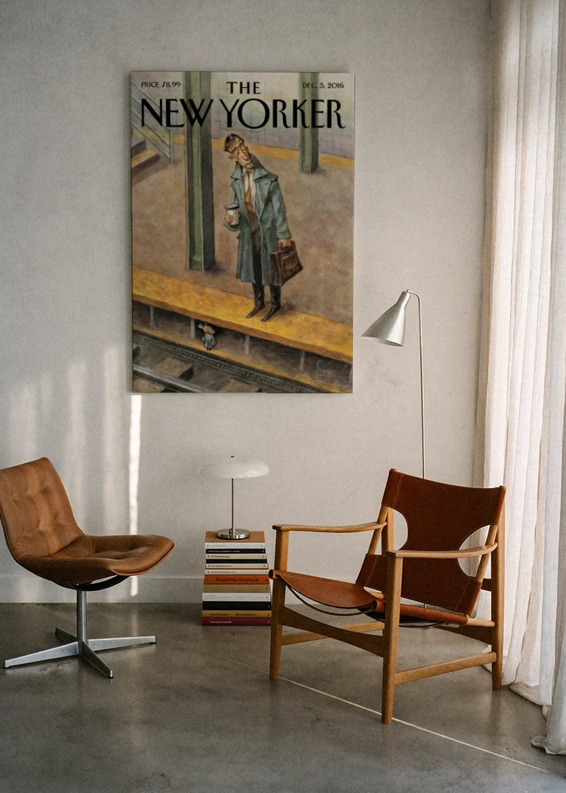 Akustikbillede med The NewYorker-motiv nr. 127 – i lyst rum