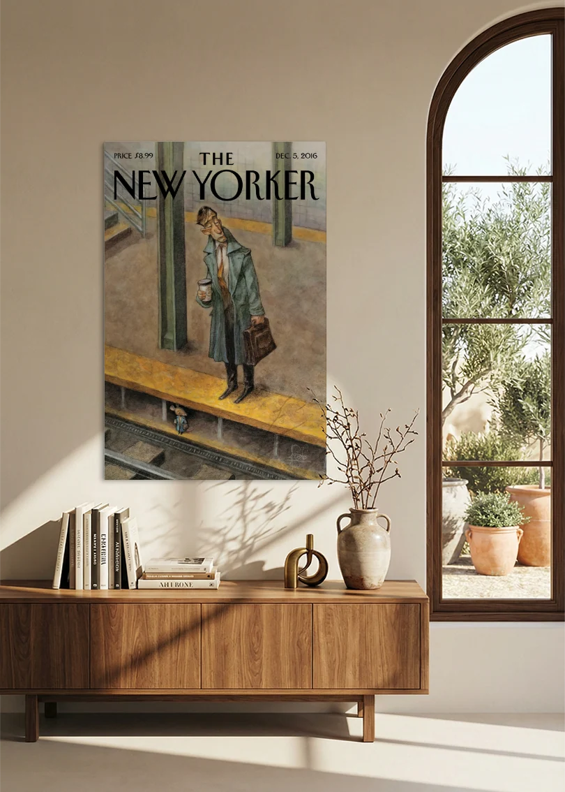 Akustikbillede med The NewYorker-motiv nr. 127 – i spisestuen