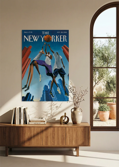 Akustikbillede med The NewYorker-motiv nr. 128 – i spisestuen