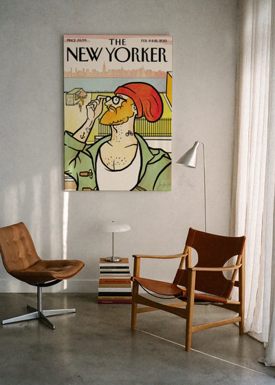 Akustikbillede med The NewYorker-motiv nr. 129 – i lyst rum