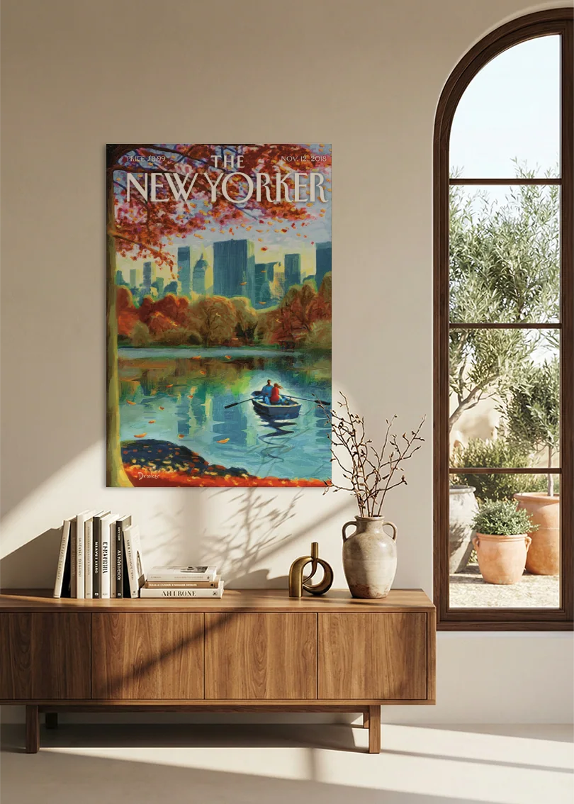 Akustikbillede med The NewYorker-motiv nr. 130 – i spisestuen