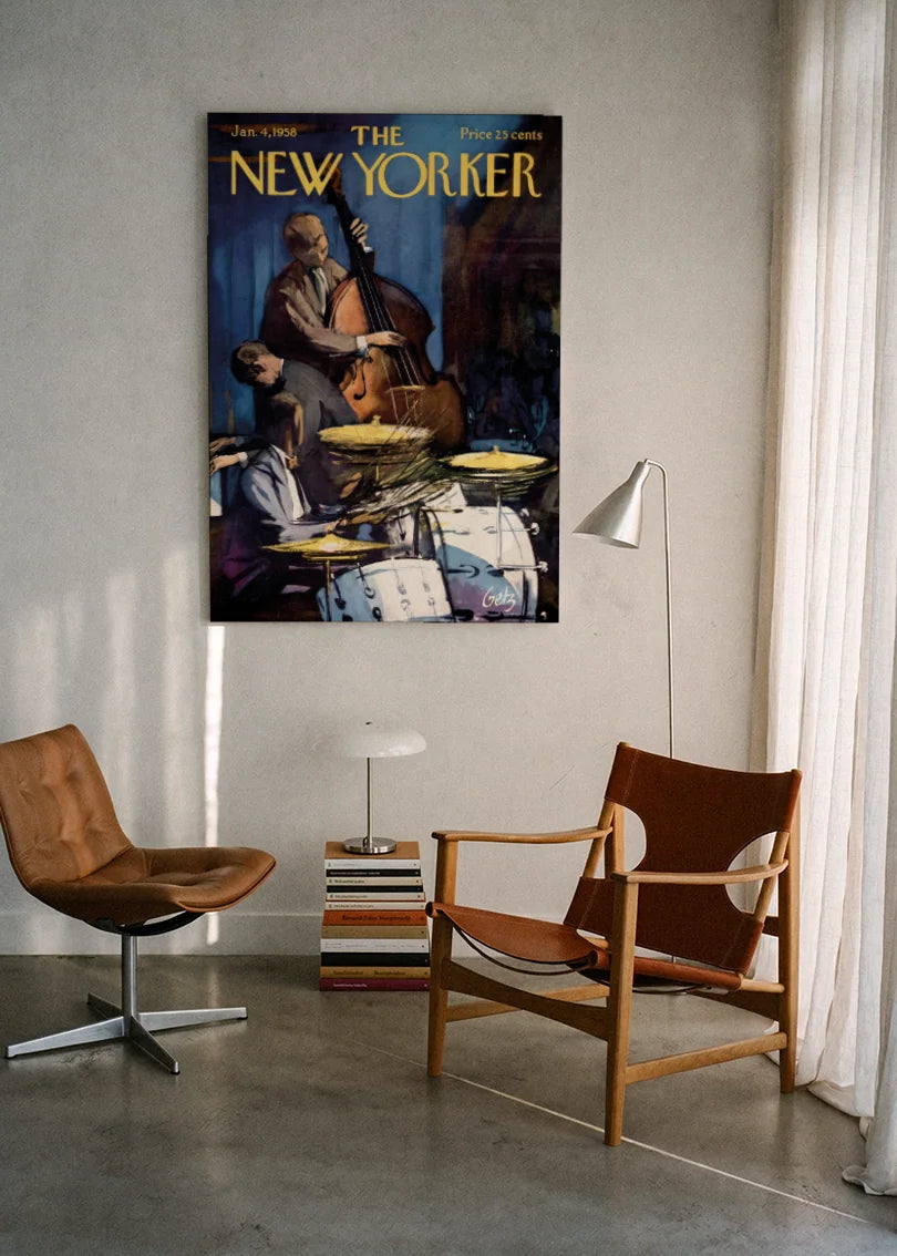 Akustikbillede med The NewYorker-motiv nr. 132 – i lyst rum