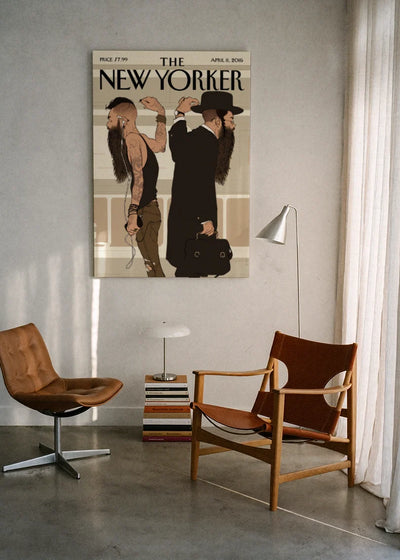 Akustikbillede med The NewYorker-motiv nr. 135 – i lyst rum