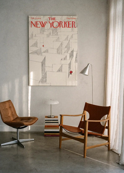 Akustikbillede med The NewYorker-motiv nr. 140 – i lyst rum