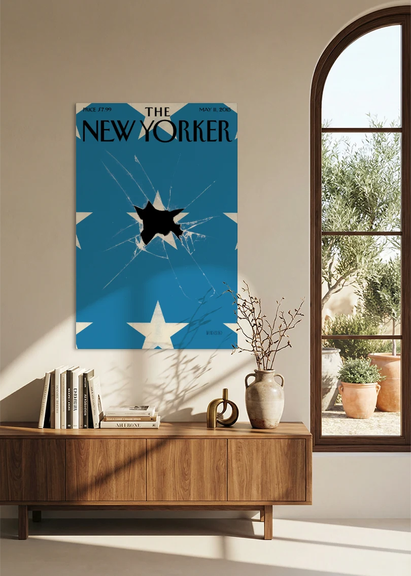 Akustikbillede med The NewYorker-motiv nr. 144 – i spisestuen