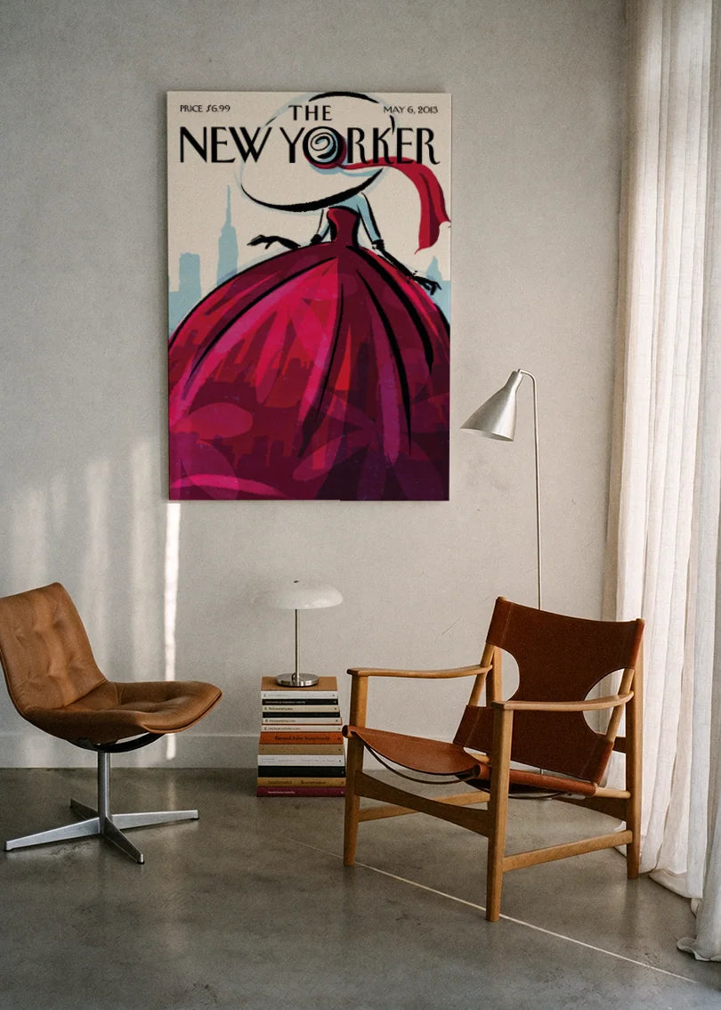 Akustikbillede med The NewYorker-motiv nr. 7 – i lyst rum