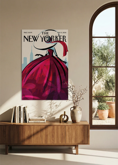 Akustikbillede med The NewYorker-motiv nr. 7 – i spisestuen
