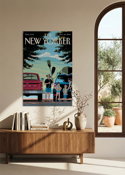 Akustikbillede med The NewYorker-motiv nr. 147 – i spisestuen