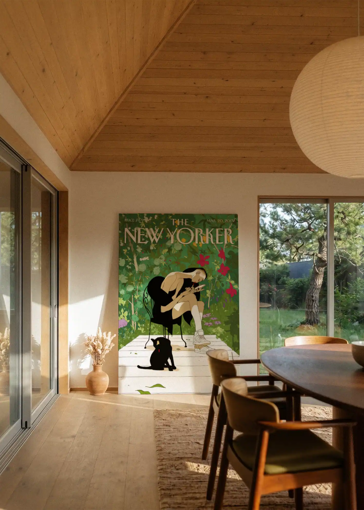Akustikbillede med The NewYorker-motiv nr. 154 – i stuen
