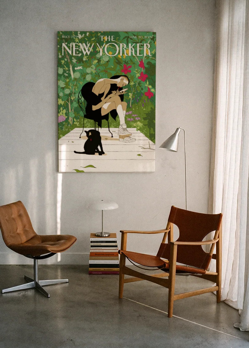 Akustikbillede med The NewYorker-motiv nr. 154 – i lyst rum